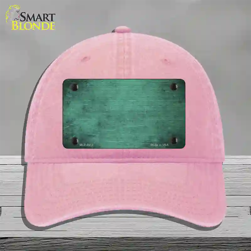 Mint Oil Rubbed Solid Novelty License Plate Hat Unconstructed Cotton / Pink