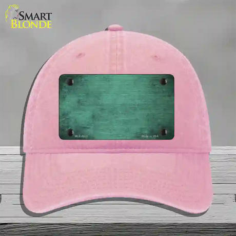 Mint Oil Rubbed Solid Novelty License Plate Hat Unconstructed Cotton / Pink