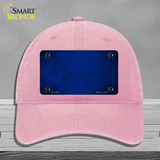 Royal Blue Oil Rubbed Solid Novelty License Plate Hat Unconstructed Cotton / Pink