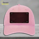 Burguny Oil Rubbed Solid Novelty License Plate Hat Unconstructed Cotton / Pink