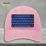 Blue White Anchor Oil Rubbed Novelty License Plate Hat Unconstructed Cotton / Pink