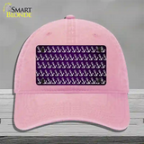 Purple White Anchor Oil Rubbed Novelty License Plate Hat Unconstructed Cotton / Pink