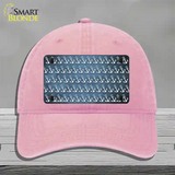 Light Blue White Anchor Oil Rubbed Novelty License Plate Hat Unconstructed Cotton / Pink