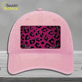 Pink Black Cheetah Oil Rubbed Novelty License Plate Hat Unconstructed Cotton / Pink