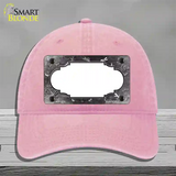 Black White Dragonfly Scallop Oil Rubbed Novelty License Plate Hat Unconstructed Cotton / Pink