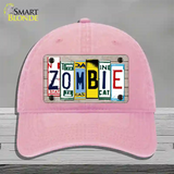 Zombie License Plate Art Wood Novelty License Plate Hat Unconstructed Cotton / Pink