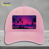 Sunset Pink Novelty License Plate Hat Unconstructed Cotton / Pink