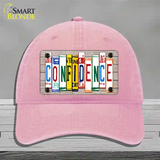 Confidence Wood License Plate Art Novelty License Plate Hat Unconstructed Cotton / Pink