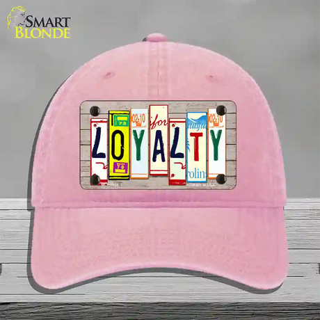 Loyalty Wood License Plate Art Novelty License Plate Hat Unconstructed Cotton / Pink