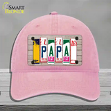 Papa Wood License Plate Art Novelty License Plate Hat Unconstructed Cotton / Pink