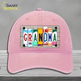 Grandma Wood License Plate Art Novelty License Plate Hat Unconstructed Cotton / Pink