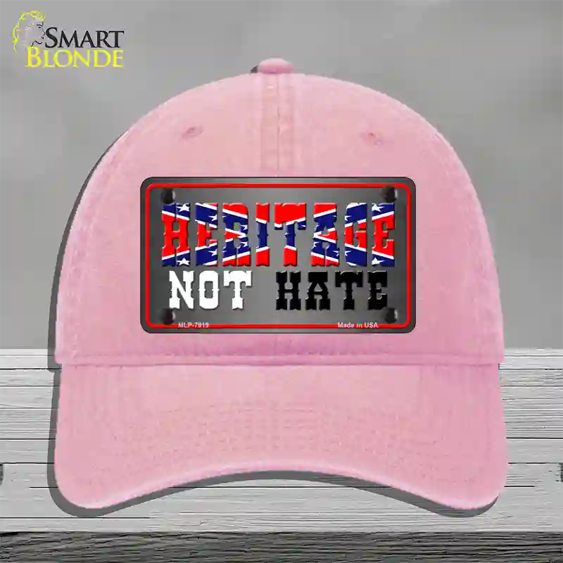 Heritage Not Hate Novelty License Plate Hat Unconstructed Cotton / Pink