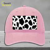 Cow Print Novelty License Plate Hat Unconstructed Cotton / Pink