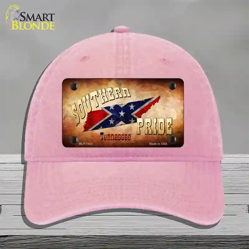 Southern Pride Tennessee Novelty License Plate Hat Unconstructed Cotton / Pink