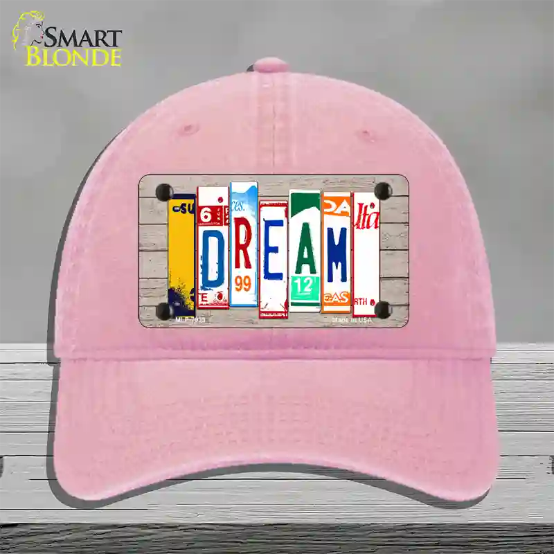 Dream Wood License Plate Art Novelty License Plate Hat Unconstructed Cotton / Pink