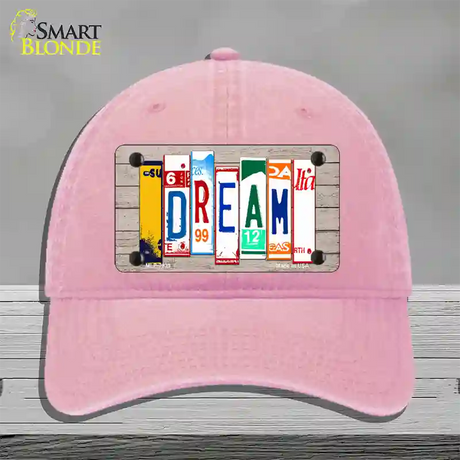 Dream Wood License Plate Art Novelty License Plate Hat Unconstructed Cotton / Pink