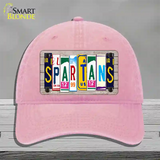 Spartans Wood License Plate Art Novelty License Plate Hat Unconstructed Cotton / Pink