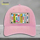 Road Trip Wood License Plate Art Novelty License Plate Hat Unconstructed Cotton / Pink