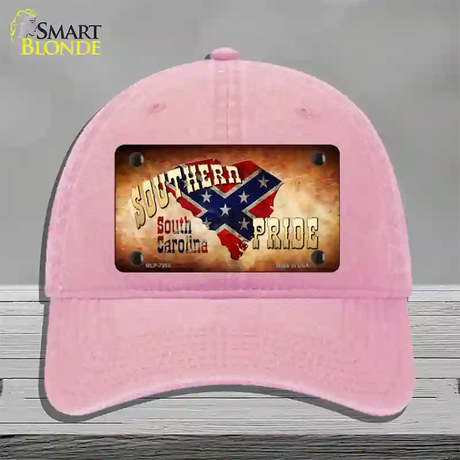 Southern Pride South Carolina Novelty License Plate Hat Unconstructed Cotton / Pink