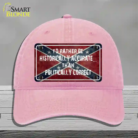 Historically Accurate Novelty License Plate Hat Unconstructed Cotton / Pink