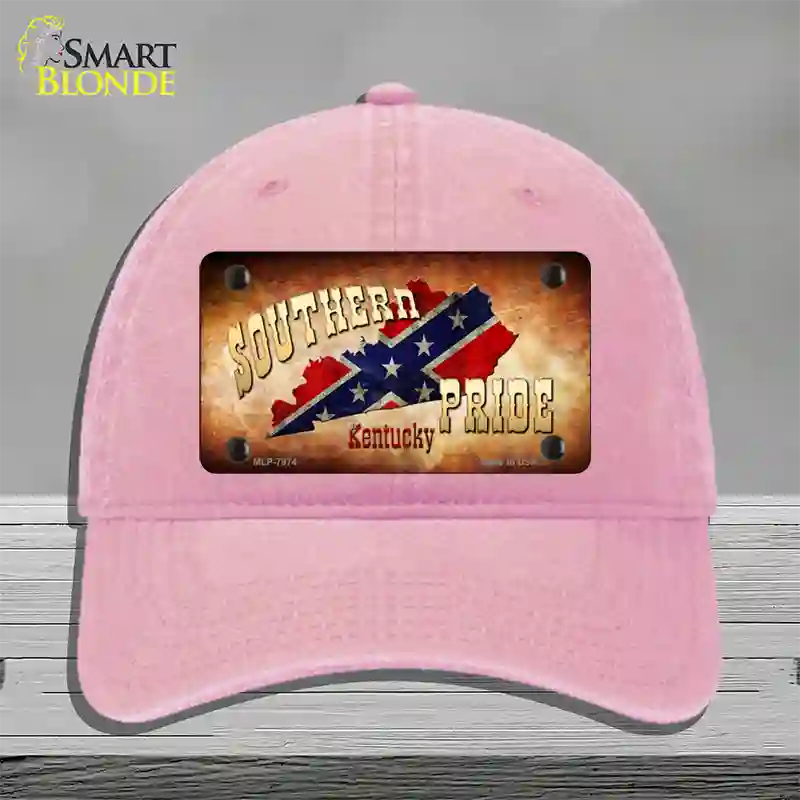 Southern Pride Kentucky Novelty License Plate Hat Unconstructed Cotton / Pink