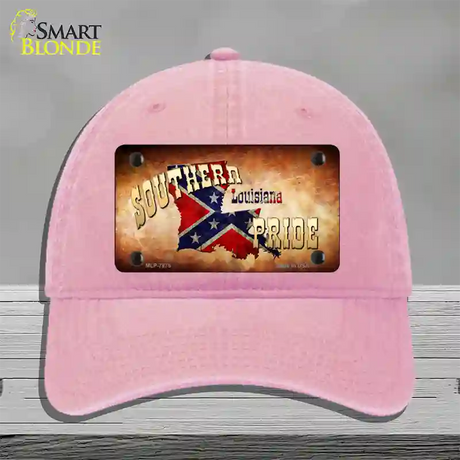 Southern Pride Louisiana Novelty License Plate Hat Unconstructed Cotton / Pink