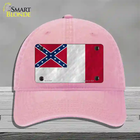 Third Confederate Flag Novelty License Plate Hat Unconstructed Cotton / Pink