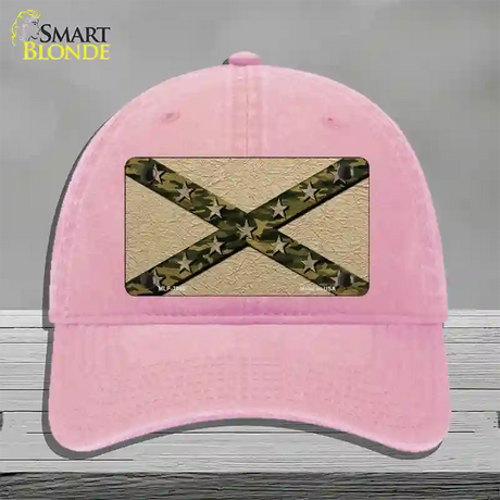 Confederate Stripes Camo Novelty License Plate Hat Unconstructed Cotton / Pink