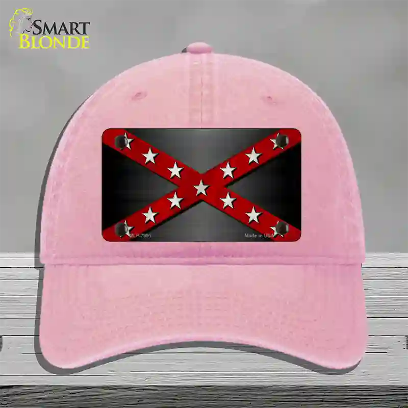 Confederate Stripes Red Novelty License Plate Hat Unconstructed Cotton / Pink