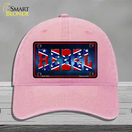 Rebel Novelty License Plate Hat Unconstructed Cotton / Pink