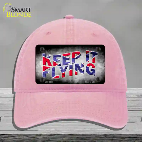 Keep It Flying Novelty License Plate Hat Unconstructed Cotton / Pink