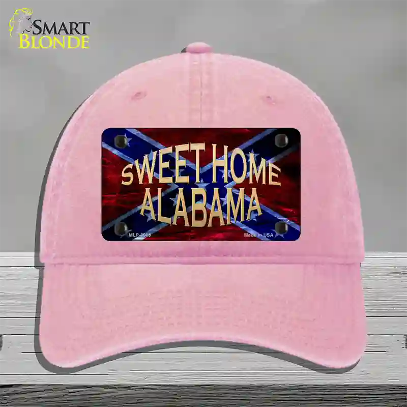 Sweet Home Alabama Novelty License Plate Hat Unconstructed Cotton / Pink