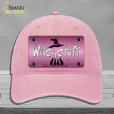 Witchcraft Novelty License Plate Hat Unconstructed Cotton / Pink