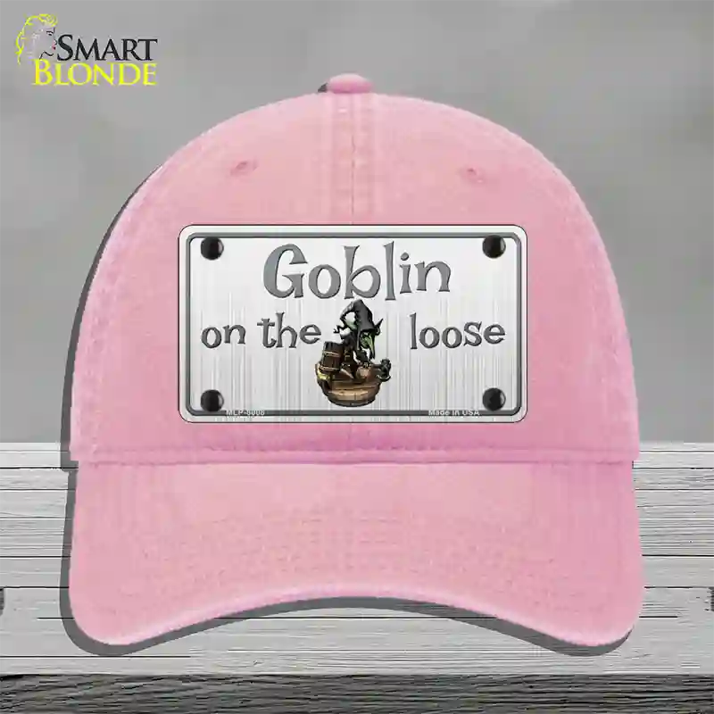 Goblin On The Loose Novelty License Plate Hat Unconstructed Cotton / Pink