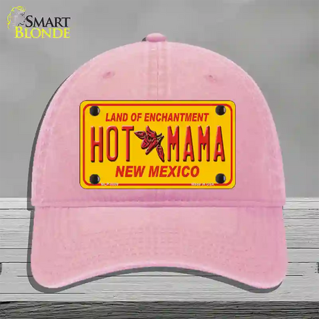 New Mexico Hot Mama Novelty License Plate Hat Unconstructed Cotton / Pink