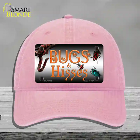 Bugs & Hisses Novelty License Plate Hat Unconstructed Cotton / Pink