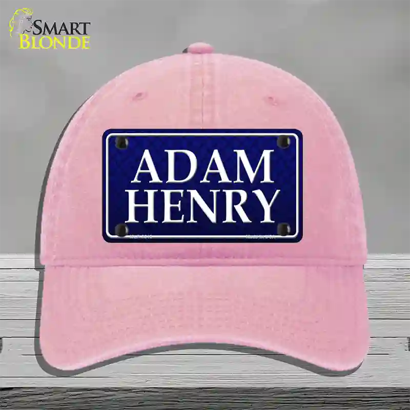 Adam Henry Novelty License Plate Hat Unconstructed Cotton / Pink