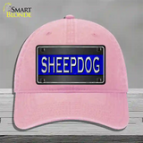 Sheepdog Thin Blue Line Novelty License Plate Hat Unconstructed Cotton / Pink