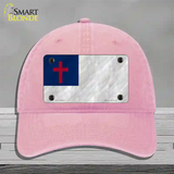 Christian Flag Novelty License Plate Hat Unconstructed Cotton / Pink