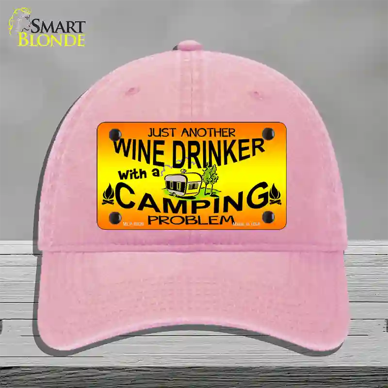 Just Another Wine Drinker Novelty License Plate Hat Unconstructed Cotton / Pink