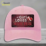 This Girl Loves Her 49ers Novelty License Plate Hat Unconstructed Cotton / Pink