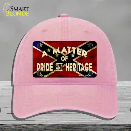 Matter Of Pride Novelty License Plate Hat Unconstructed Cotton / Pink