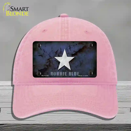 Bonnie Blue Star Novelty License Plate Hat Unconstructed Cotton / Pink