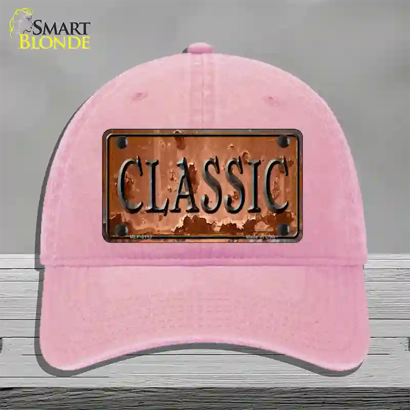 Classic Novelty License Plate Hat Unconstructed Cotton / Pink