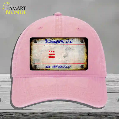 Washington DC Rusty Blank Novelty License Plate Hat Unconstructed Cotton / Pink