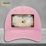 Georgia Rusty Blank Novelty License Plate Hat Unconstructed Cotton / Pink