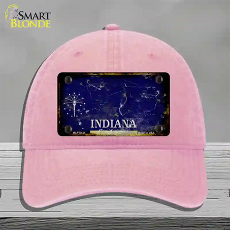 Inidana Rusty Blank Novelty License Plate Hat Unconstructed Cotton / Pink