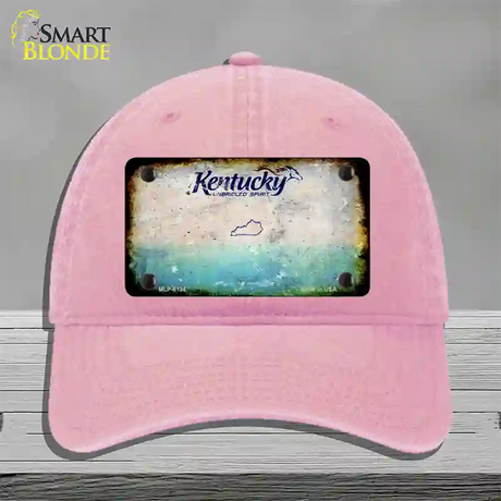 Kentucky Rusty Blank Novelty License Plate Hat Unconstructed Cotton / Pink