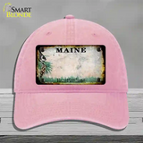 Maine Rusty Blank Novelty License Plate Hat Unconstructed Cotton / Pink