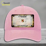 Maryland Rusty Blank Novelty License Plate Hat Unconstructed Cotton / Pink